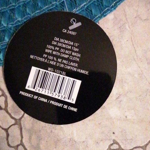 Cotton concepts vinyl placemats teal set - Picture 2 of 2